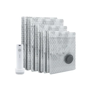N - Hot Selling in Europe Grey Vacuum Clothing Storage Bags for Travel, Space-Saving Reusable & Airtight