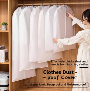 Transparent Washable Suit Dust Cover, Waterproof Mold-Resistant Hanging PEVA Garment Bag for Home Storage.Custom Logo