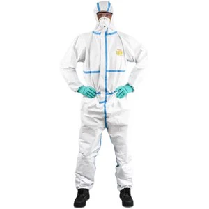 SMS & PP Non-Woven PE Anti-Static Water & Virus-Resistant Dust Splash Suit Chemical Safety Clothing Chemical Suit Manufacturer