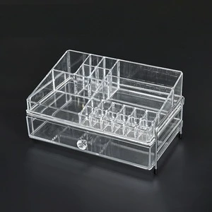 Wholesale Multifunction Plastic Cosmetic Storage Box, Large Capacity Desktop Makeup Organizer with Drawers for Beauty Products