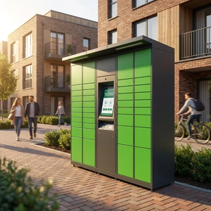 Customizable Modular Smart Express Locker 24/7 Self-Service Borrow Return Cabinet Office Library Multi-size Compartments CE