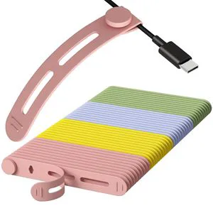 Extra Long Winder Reusable Silicone Fastening Cable Strap Tape Soft Wire Organizer Management Storage Silicone Cable Ties