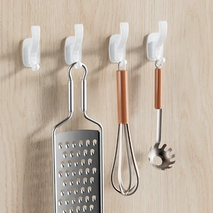 Convenient Wall-Mounted Big Plastic Hook for Home Kitchen Organization Novelty Design for Clothing Key Bag Storage Bathroom Tool