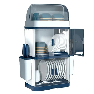Environmentally Friendly and Dustproof Multi-layer Kitchen Storage Cabinet Foldable Household Tableware Storage Artifact