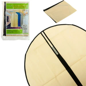 Andeyar High Quality Dustproof White Non-Woven Fabric Foldable Garment Cover Handle Zipper Hanging System Coats Dust Covers for