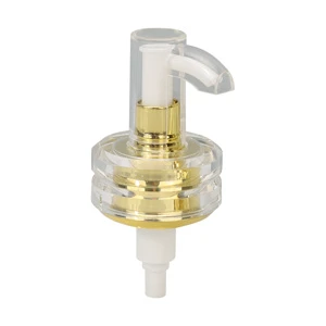 Double Wall Portable Luxury Lotion Cosmetic Pump 24/410 Dust Cap Anti-Slip Durable Shiny Silver Gold Ring Plastic Bottle For