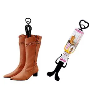 Black Long Boot Stand Convenient Shoe Boxes & Organisers