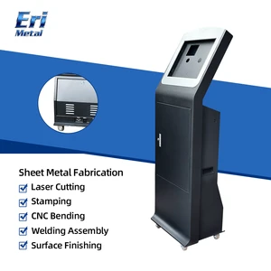 OEM Custom Black Powder Coated Laser Cut Punched Bent Welded Mobile Cabinet With Shelf