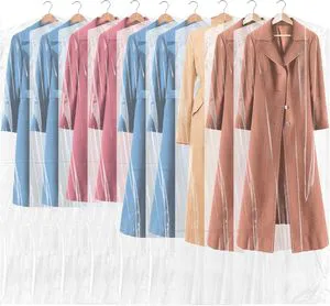 Custom Home Storage Clothing Stores Dry Cleaning Laundrette Plastic Garment Covers Hanging Clothes Bag Dust-Proof Protector Bags