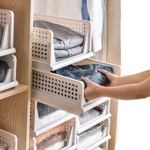Wholesale High-quality Foldable Plastic Wardrobe Organizers, Easy-to-install Clothing Storage Baskets, and Drawer-type Storage