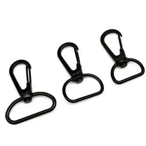 Durable Zinc Alloy Lobster Clasp Metal D Ring Swivel Snap Hook Key Ring Carabiner Trigger Clip for Bag Strap Lanyard DIY Jewelry