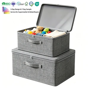 Foldable Cationic Fabric Bed Sheet Organizer Storage Bins Organizer Cationic Fabric Closet Storage For Bedding Organizer