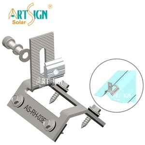 Stainless Steel Solar Hook For Trapezoidal Metal Roof, PV Mounting Bracket For Tin Roof, Solar Panel Racking Kit | ArtSign