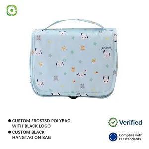 New Cute Lady Hanging Waterproof Polyester Zipper 20-35L Capacity Portable Cosmetic Bag Multi-Functional Travel Storage