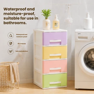 Plastic Desktop Drawer Storage Cabinet Multi Layer Cosmetic Organizer Office Home Desk Storage Drawers Cabinet Tower