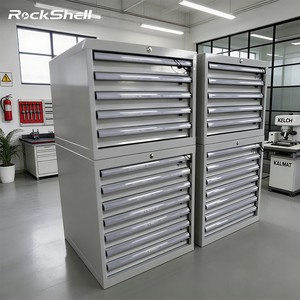 Rockshell Customized Heavy Duty Cold Rolled Steel Tool Cabinet with Lockable Drawers Modular Garage Storage Workshop OEM/ODM/OBM