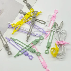Multipurpose Silicone Elastic Cord Organizer for Bundling and Fastening Cable Cords Wires