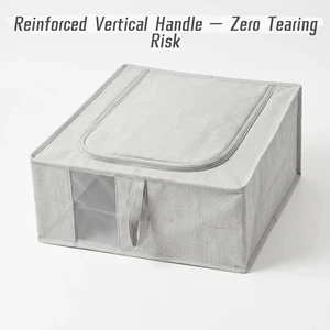 Under Bed Storage Containers with Integrated Support Boards Bug-Proof Mesh Window Heavy Duty Linen Fabric Storage Bags