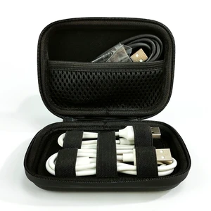 Custom Portable Storage Case Cable Organizer USB Data Cable Storage Box Tool Bag EVA Case Bag