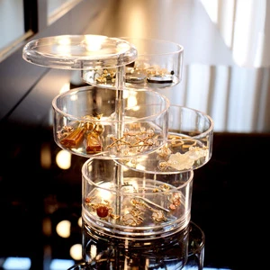 Factory Wholesale Portable Multicolor clear Fashion Big Capacity Plastic Cosmetic Organizer Storage Box