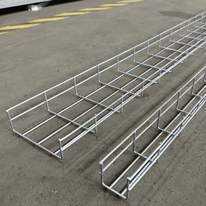 Electrical Steel Galvanized Wire Mesh Cable Tray 150x50mm