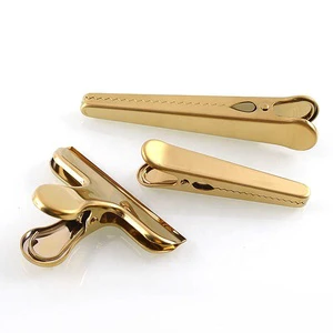 2023 Nordic Style Factory Sale Stainless Steel Folder Creative Stainless Steel Food Bag Sealing Clip