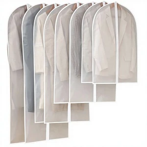 Clothing Dust Cover Wardrobe Washable Thickened Transparent Garment Hanging Bag EVA Arched Top Waterproof Coat Storage Dustproof