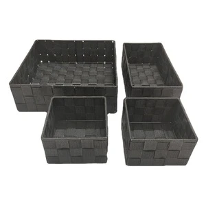 Multifunctional Square Desktop Storage Basket Makeup Storage Box with Compartment Wardrobe Organizer for Cosmetics Sundries