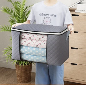Custom Non Woven Quilt Storage Bag Breathable Healthy Storage Bags Clothes Blanket Storage Bag With Handle