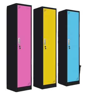 Fenglee Single Door Key-Lock Steel Storage Locker Knock-Down Metal Gym Cabinet Eco-Friendly Durable Waterproof Powder Coating