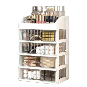 OWNSWING Makeup Storage Container Plastic Cosmetic With Drawer Acrylic Desktop Large Capacity