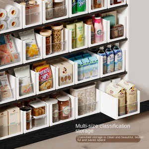 FG-2231 Item Right Angle Storage Box Cabinet Transparent Partition Kitchen Storage and Organization Thickened Drawer Storage Box