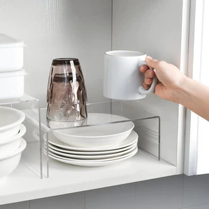 Modern Transparent Acrylic Storage Rack Eco-Friendly Home Desktop and Kitchen Cabinets Organizer
