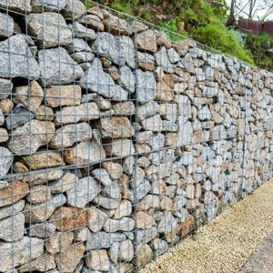High Quality Gabion Box Gabion Cage Welded Mesh Weaving Hexagonal Stone Galvanized Iron Wire Silver Flood Control Retaining Wall