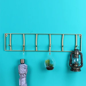 Creative Eco-Friendly Foldable Metal Coat Hanger 5 Hooks Wall-mounted Storage Rack for Clothes Kitchen