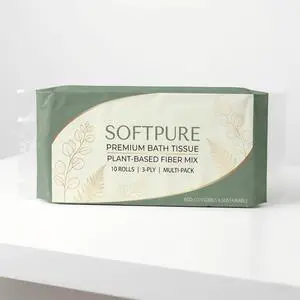 Clear PE Heavy Duty Customized Heat Seal Square Bottom Storage Toilet Paper Packaging Bag with Gravure Printing