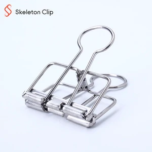 2024 Home School Office Supplies Stainless Steel Bulldog Clips in Bag and Box Patterns