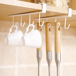 Creative Simple Novelty Wall Hooks for Kitchen Cabinet Spoon Storage with No Hole Punching