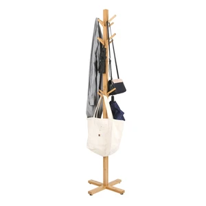 Custom Freestanding Bamboo Coat Rack with 12 Hooks for Storage Organizer