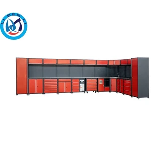 Factory Wholesale OEM&ODM Steel Storage Combo Garage Station RED