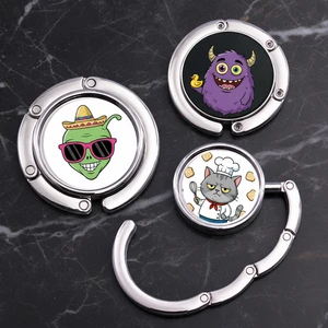 Modern Metal Foldable Purse Holder Hooks Magnetic Zinc Alloy Table Compact Texture Creative Style Durable Stand Hook Bag Hanger