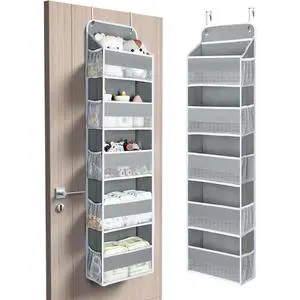 Over-the-Door Organizer, Hanging Storage Bag with Multiple Pockets, Premium Non-Woven No Tools for Bedroom Bathroom