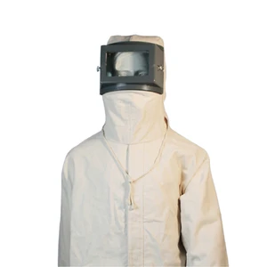 Wholesale Protective Coverall Work Clothes Dust-Proof Jacket with Abrasive Resistant Sandblasting Suits Helmet Welding Clothing