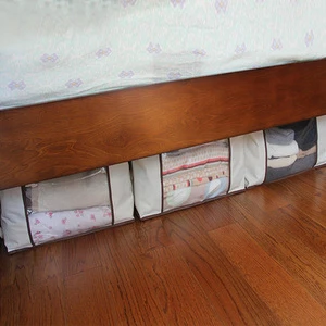 High Quality Extra Capacity Clothes Storage Bag Organizer clear Window Quilt Storage Bag Clothing Storage Box with Zipper