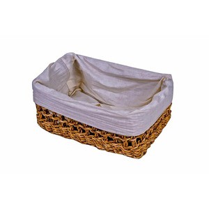 Eco Friendly Handmade water hyacinth rattan bin seagrass woven storage basket with handle made in Bangladesh