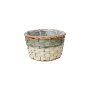 Handmade Willow Woven Storage Basket Floral Pot Design Laundry Wicker Plant Basket