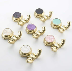 Zinc Alloy Creative Astronaut Double Hooks-Nordic Style 7 Colors Coat Hooks for Living Room Bedroom Hotel Kitchen Wardrobe Shoe