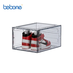 Foldable Stackable PP+PET Modern Single Shoe Box Storage Containers Detachable Feature Waterproof 10kg 37x27x19cm Customized