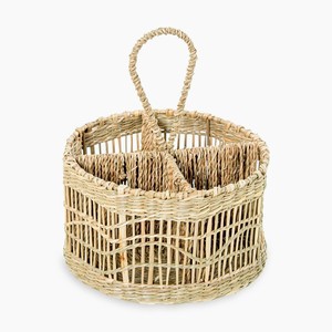 Sea grass cutlery holder container seagrass flatware storage for christmas holiday table decor