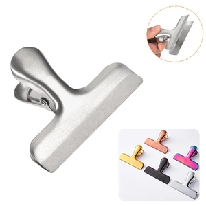 Stainless Steel Clips 3 Inch Wide Metal Grip Clip Food Sealer Bag Clamp Paper Document Ticket Binder Hinge Bag Clips
